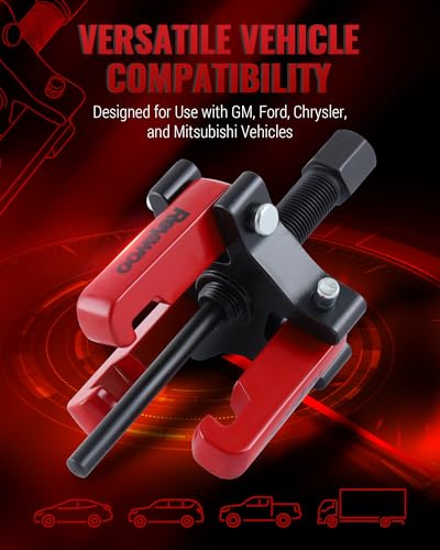 Reywoo Harmonic Balancer Puller Kit, Adjustable 3-Jaw Puller for Removing Harmonic Damper Pulley Compatible with Chevy GM Chrysler Cadillac Ford, Forcing Screw Fits a 3/8" Square Drive - style: Removal