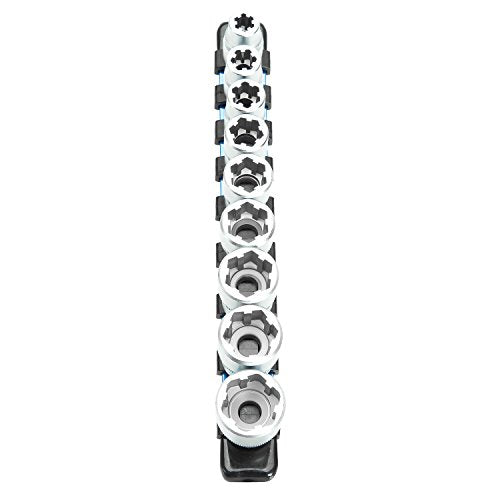 OEMTOOLS 22968 9-Piece, 3/8-Inch Drive SA Nut Busting Bolt Extractor Socket Set, Stripped Bolt Extractor, Lug Nut Removal Tool, Damaged Bolt Extractor - size: 9 Piece Nut Busting Bolt Extractor 3/8" Drive SAE