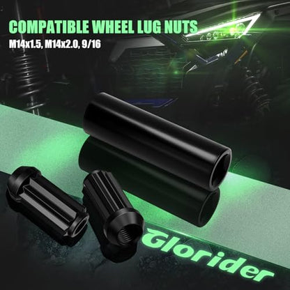 10 Point Spline Lug Nut Socket | 1/2 Inch Drive Impact Square Tool for M14x1.5 M14x2.0 9/16 Lug Nuts & M16x1.5 Lug Bolts | Black 1 Pc - size: 10 Spline Socket