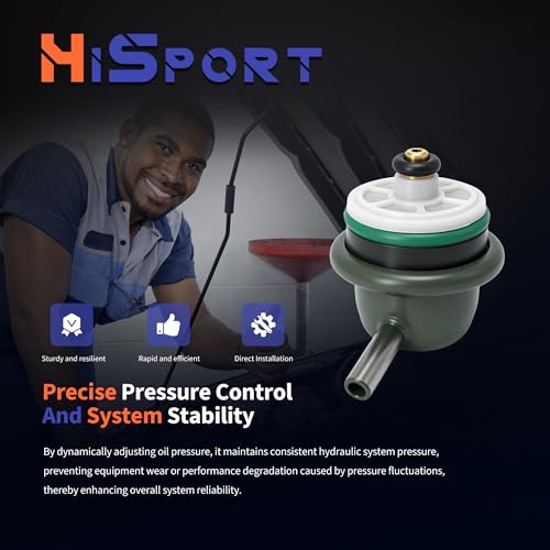 HiSport 217-3073 Fuel Injection Pressure Regulator - Kit with Clip and Snap Ring Compatible with Buick Rainier, Cadillac Escalade, Chevrolet Avalanche 1500 2500, GMC C2500 Pickup Yukon XL, Hummer H2 - size: HSFPR73073