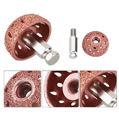 Acouto 2Pcs Tungsten Buffing Wheels Bowl Type Grinding Head Tungsten Steel Buffing Wheel for Car Tire Grinding Polishing Tire Repair Patch Tools Grinder Power Tool Accessories Kit