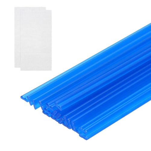 MECCANIXITY 20pcs Plastic Welding Rods, 8 Inch PP Welding Repair Strips Welder Rods with Reinforcing Mesh for Car Bumpers, Kayak Repair, Plastic Welder, Blue - color: Blue, size: 20cm