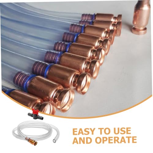 Siphon Pump Hose Kit for Liquid Transfer Durable Oil Siphon Hose with Connector Clamp Switch for Automotive Fuel and Water Transfer