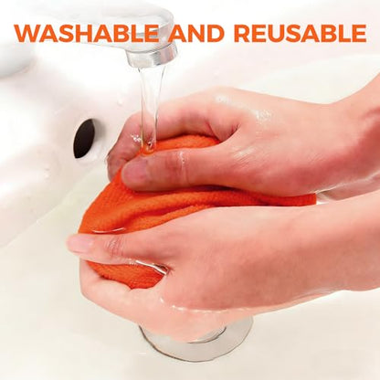 XINDELL 5 Pack Windshield Cleaner Microfiber Pads – Replacement Heads Cover for Xindell Tools. Washable & Reusable 5.7" W Triangle Pads (Red). Fits Window Reach Tool - Handle Not Included - color: Crimson Orange