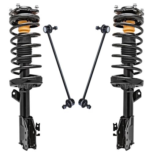 Detroit Axle - Front Struts with Coil Spring + Sway Bars End Link Replacement for 2001 2002 2003 2004 2005 2006 Mazda MPV - 4pc Set - size: 4QS47137/Shock Kit
