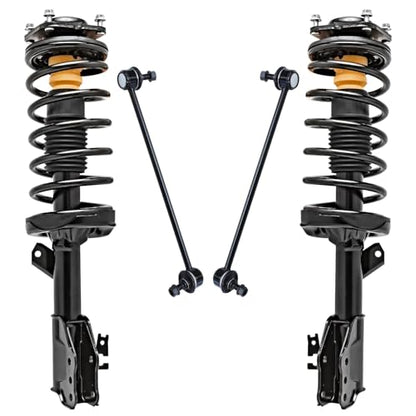 Detroit Axle - Front Struts with Coil Spring + Sway Bars End Link Replacement for 2001 2002 2003 2004 2005 2006 Mazda MPV - 4pc Set - size: 4QS47137/Shock Kit
