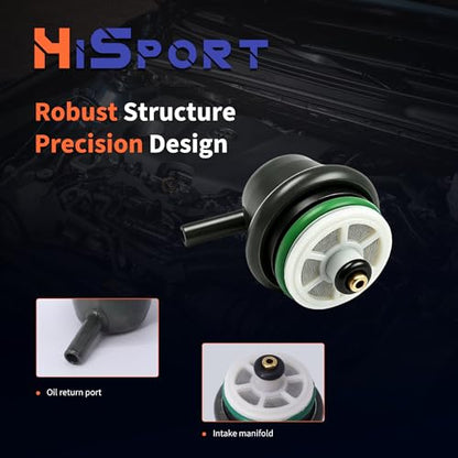 HiSport 217-3073 Fuel Injection Pressure Regulator - Kit with Clip and Snap Ring Compatible with Buick Rainier, Cadillac Escalade, Chevrolet Avalanche 1500 2500, GMC C2500 Pickup Yukon XL, Hummer H2 - size: HSFPR73073