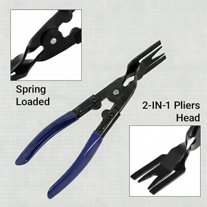 Automotive Panel Clip Pliers - Car Panel Upholstery Trim Clip Removal Tool Plier, Interior Clip Fastener Rivet Push Pin Panel Pliers, Repair Tool for Car Vehicle Dashboard Clip Remover Plier - color: Blue
