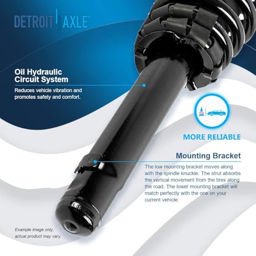 Detroit Axle - Front Steering Knuckles & Wheel Hub Bearings Struts Rear Shock Replacement for Ford Fusion Mercury Milan 2.5L - size: 6AQU47655/ strut shock sway kit