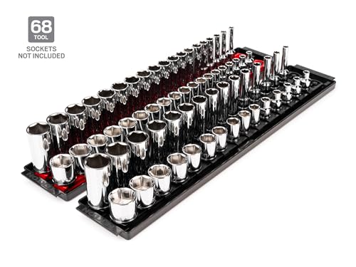 TEKTON 3/8 Inch Drive Socket Rail and Tray Set (68-Tool) | OST91901 | Made in USA