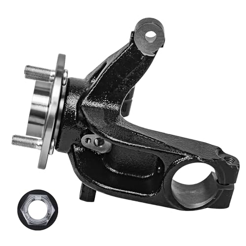 Detroit Axle - Front Right Steering Knuckle for 2006-2011 Ford Focus | Passenger Side Steering Knuckle & Wheel Bearing Hub Assembly 2007 2008 2009 2010 Replacement - size: KA698406/Kit