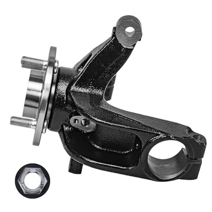Detroit Axle - Front Right Steering Knuckle for 2006-2011 Ford Focus | Passenger Side Steering Knuckle & Wheel Bearing Hub Assembly 2007 2008 2009 2010 Replacement - size: KA698406/Kit