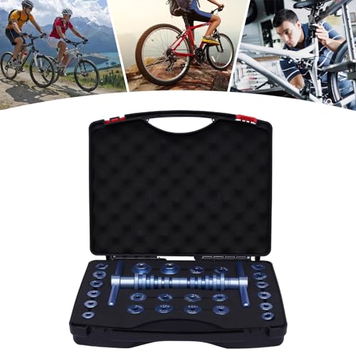 25PCS Bicycle Bearing Press Set, Universal Bike Hub & Frame Pivot Point Installation Tool Kit, Wheel Bearing Drift Tool for Soft Tail Frame Repair