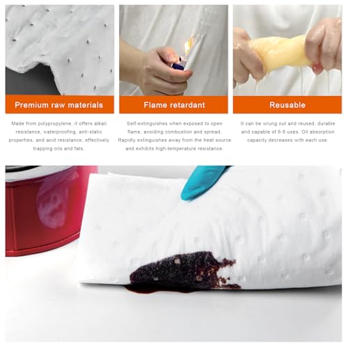 30 PCS Spill Absorbent Pads, 15" x 20" Reusable Heavy Weight Oil-Only Absorbing Mat, High Absorbency Oil Spill Mat Mantenance Pad for Protecting Garage Basement, Car Accessories