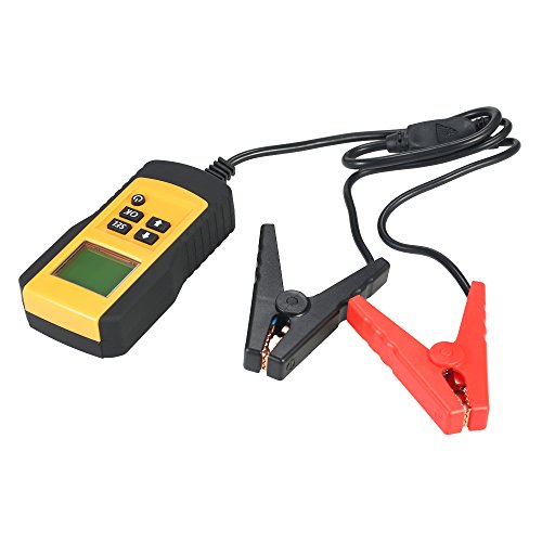 12V Car Battery Analyzer LCD Digital Automotive Vehicle Battery Diagnostic Tester Tool with Clamps CCA Value Voltage Resistance Status