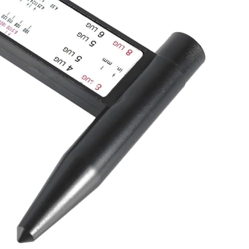 HZEL Car Wheel PCD Gauge, Vehicle Wheel Stud Rim Bolt Pattern Measuring Tool Sliding Caliper for 4 5 6 8 Holes, Automotive Lug Bolt Pattern Gauge PCD Ruler, Universal for Vehicles