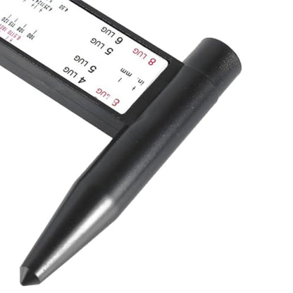 HZEL Car Wheel PCD Gauge, Vehicle Wheel Stud Rim Bolt Pattern Measuring Tool Sliding Caliper for 4 5 6 8 Holes, Automotive Lug Bolt Pattern Gauge PCD Ruler, Universal for Vehicles