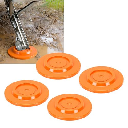 Diydeg RV Leveling Block, 4Pcs Red Round Jack Feet 20cm Heavy Duty Car Leveling Pad Set Car Jack Feet Kit for Travel Trailer