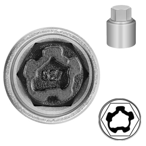 527 Wheel Locking Nut Key for VW, Socket Adapter (OD 28mm-ID 25mm) | Wheel Lock Nut Socket Adapter, Anti-Theft Lug Nut Removal Tool, Anti-Theft Screw Remover, Repair Tool, Tyre Fitting, garage - size: Socket 527