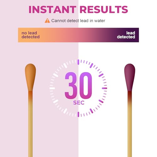 NewPos Lead Test Kit: 30 Swabs Upgraded Accurately Formulated Lead Paint Test Kit Detector Testing for Dishes Paint Cups Ceramics & All Surfaces Results in 30 Seconds