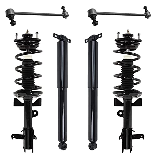 Detroit Axle - Front Struts w/Coil Springs Rear Shock Absorbers Sway Bars Replacement for 2011-2012 Honda Odyssey - 6pc Set - size: 6AQS47234/Shock Kit