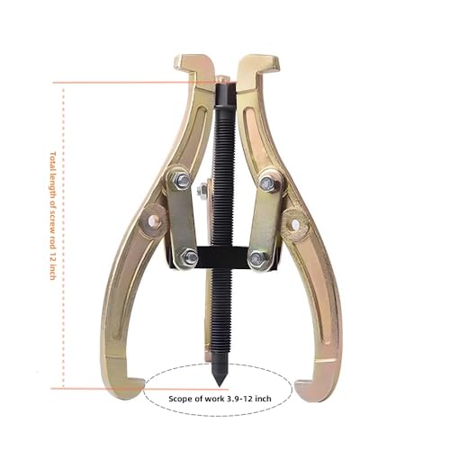 3 Jaw Gear Puller, Jaw Puller with Reversible Jaws for Removal | Heavy Duty Gear Extractor Tool for Automotive Wheel, Pulling Kit 12 Inch - size: 12inch