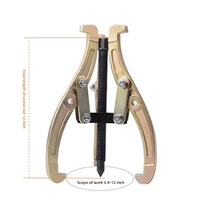 3 Jaw Gear Puller, Jaw Puller with Reversible Jaws for Removal | Heavy Duty Gear Extractor Tool for Automotive Wheel, Pulling Kit 12 Inch - size: 12inch
