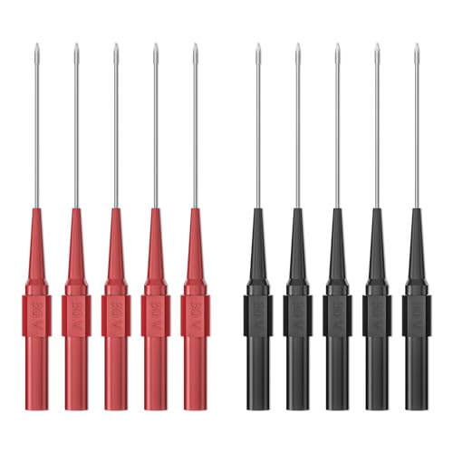 Back Probe Kit for Multimeter Test Lead for Automotive Testing & Car Tester | backprobe kit with 4mm Banana Socket (0.7mm Needle) Non-Destructive Wire Piercing Probes Pin tools Multimeter tester 10PCS