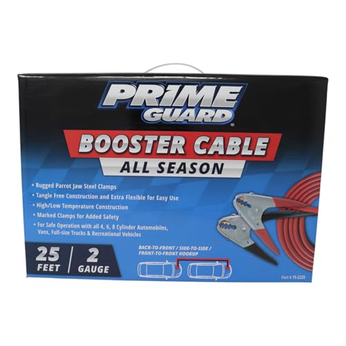 Prime Guard All Season Booster Cable | 25 Feet | 2 Gauge | SKU: 75-2225