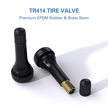 CKAuto TR414 Rubber Snap-in Tire Valve Stem (5pcs/Bag) - size: TR414
