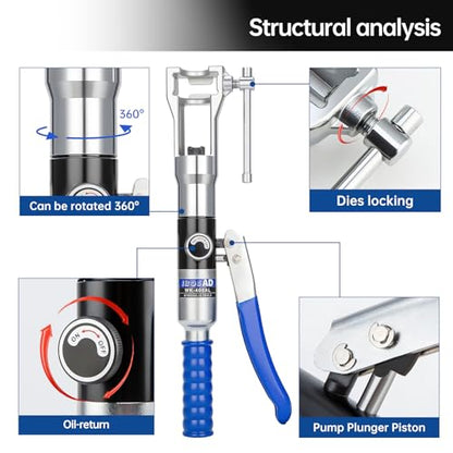 Hydraulic Flaring Tool Kit for 3/16 to 7/8 inch and Swaging Tools Soft HAVE Copper Tube Extrusion Type Water Gas Line Automotive Plumbing,Not for Brakeline Fuel Transmission Brake Line