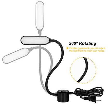 Sewing Machine Light, LED Work Lamp with Magnetic Base | Gooseneck, bandsaw light, for Lathe Drill Press, Bendable - style: Magnetic Light