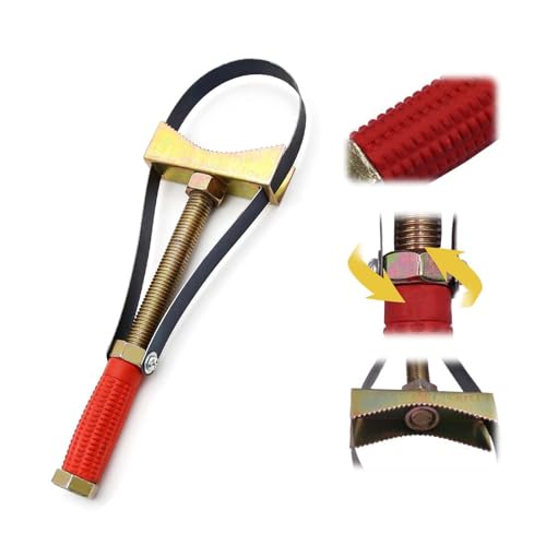 Yilia Heavy Oil Filter Wrenches, Adjustable Oil Filter Removal Strap Wrench Tool, 2 in 1 Universal Multifunctional Oil Filter Removal Tool, 9-15 cm Diameter For Car, Truck, Excavators (1, Small) - size: Small