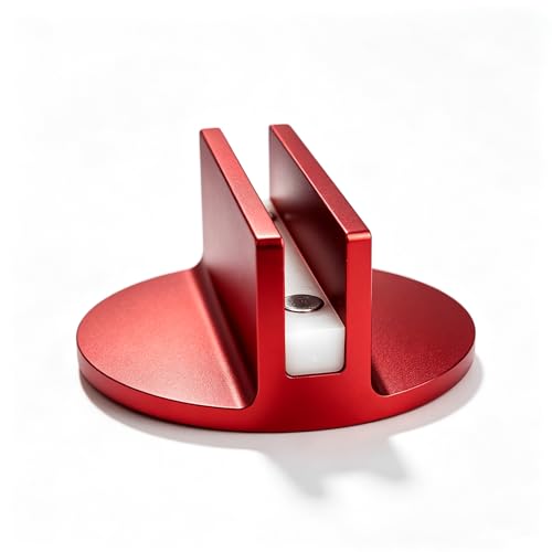 Universal Magnetic Jack Pad, 0.39" Width Slotted Jack Puck Pinch Weld Frame Rail Adapter Pad, Heavy Duty Aluminum Grooved Jacks Lift Pads Automotive Repair Accessories (Red) - color: Red
