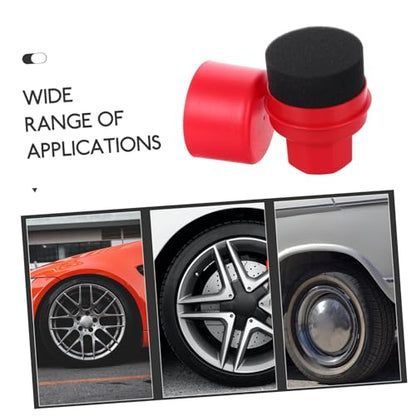 LIFKOME Car Tire Shine Applicator Pad Set High Density Wax Applicator Sponge Handheld Buffing Pads for Auto Detailing Reusable Tire Dressing Brush for Cars