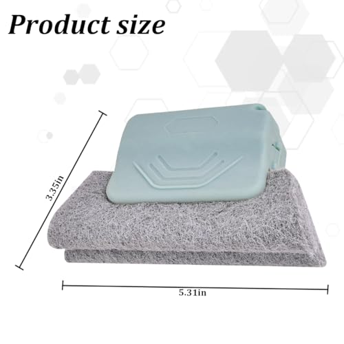 3PCS Car Magic Window Track Cleaner, Vehicle Window Groove Cleaning Brush Tools Set with Handheld, Automotive Air Conditioner Vents Narrow Gaps Clean Brush, Universal Fit (Gay) - color: Gray