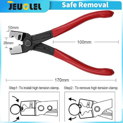 4PCS Professional Electrical Disconnect Pliers for Cars‌, Automotive Electrical Connector Separator Tool, ‌Hose Clamp Pliers, Electrical Plug Pliers‌ & ‌Connector Removal Tool‌ Kit - size: 4Pcs（Black & Red）