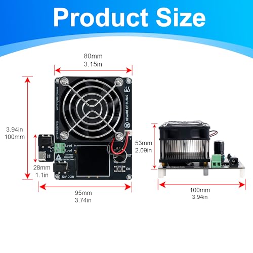 Treedix 120W Mini Electronic Load Tester Constant Current Discharge Module | Battery Load Tester with Color Screen for Li-ion Capacity Data Monitoring