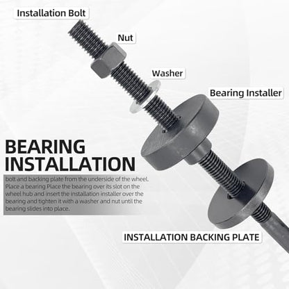 Motorcycle Wheel Bearing Puller Tool Kit fit for Most Harley Davison Motorcycles from 2000, Wheel Bearing Removal and Installation Tool for 3/4" 1" 25mm Bearings