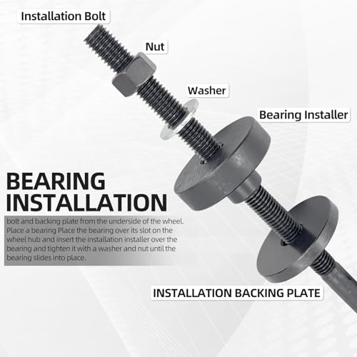 ‌Motorcycle Wheel Bearing Puller Tool Kit for Harley Davidson (2000+) | Fits 3/4", 1", 25mm Bearings Removal & Installation Tool