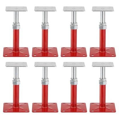 5-8" House Floor Jacks, Adjustable Mini Screw Jacks, Foundation Jacks Post 5000lbs for Leveling The Basement Floor, 8PCS - size: 8X