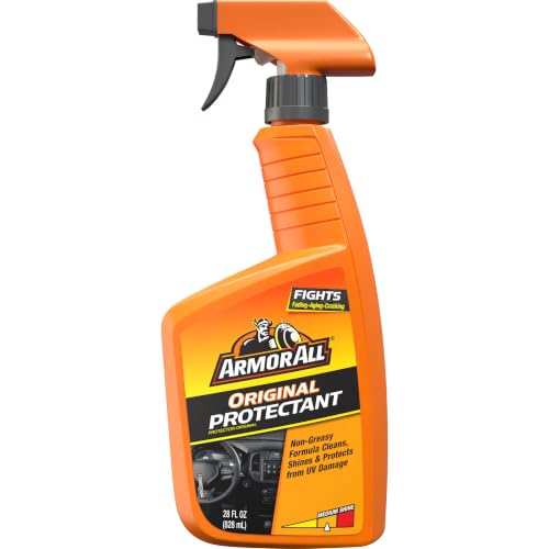 Armor All Streak-Free Original Protectant Spray, Car Interior Cleaner, 28oz | Car cleaning spray, dashboard cleaner for car interior safe on vinyl, rubber, plastic; apply with cloth, not for controls - size: 28 Fl Oz (Pack of 1)