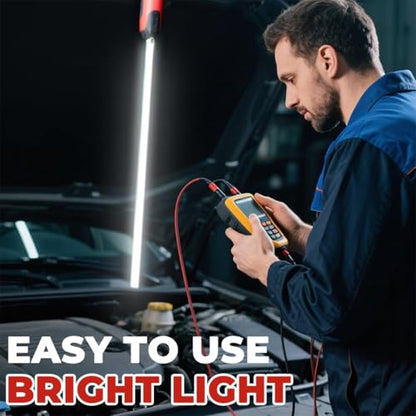 Flexible LED Flashlight Stick, 27" Bendable LED Work Light with High Lumen & 3 Brightness Modes, Rechargeable Inspection Light for Mechanics, Car Repair & Narrow Tight Spaces (2Pcs) - color: 2Pcs