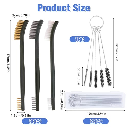 Throttle Body Cleaner Kit, Carburetor Cleaning Kit, Torch Tip & Carb Dirt Remove Cleaner Set - style: 20 Cleaning Wires & 5 Fine Brushes & 3 Double-Ended Brushes