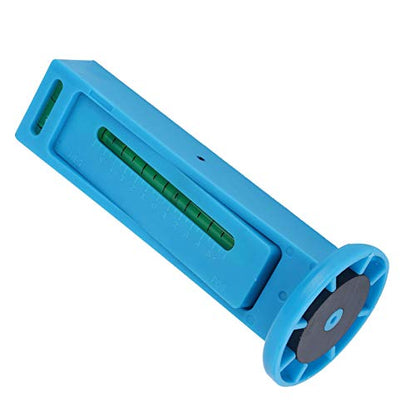 4 Wheel Positioning Magnetic Level Gauge, Wheel Alignment Tool for Camber and Caster Adjustment, Magnetic Gauge Tool with ±5° Precision Level for Car Truck Tire Alignment (Blue) - color: Blue