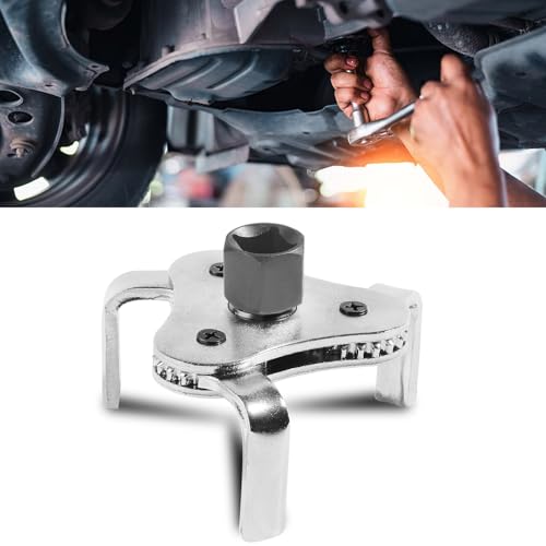Oil Filter Wrench Tool, Adjustable 3 Jaw 2 Way Oil Filter Remover Tool from 2-1/2 Inch to 4.5 Inch, Universal Car Accessories Oil Filter Tool for Most Cars Trucks