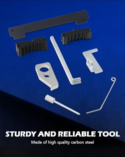Orion Motor Tech Engine Camshaft Tensioning Locking Alignment Timing Belt Tool Kit Compatible with Chevy Cruze Aveo Alfa Romeo Fiat 16V 1.4 1.6 1.8 en6340 km6340 - style: Standard Set