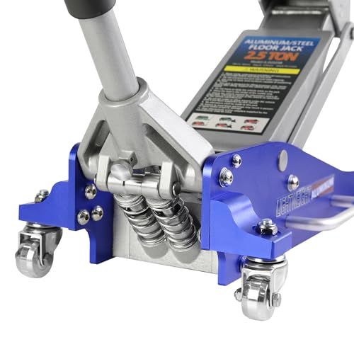 2.5 Ton Floor Jack Hydraulic Low Profile Jack Racing Heavy Duty Aluminum and Steel Racing Floor Jack with Dual Piston Quick Lift Pump 2.5 Ton (5000 lb) Capacity Lift Range 3.7"-18.7" Grey - color: Aluminum 2.5T Dual Pump 3.7"-18.7"