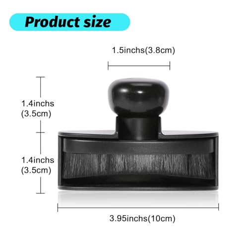 Yoseng Tire Shine Brush - Curved Brush Head & Large 3.8'' Tire Dressing Applicator with Storage Stand for Automotive Detailing, Car Enthusiasts, DIY Users (Vegan, Washable, Black) - color: Black
