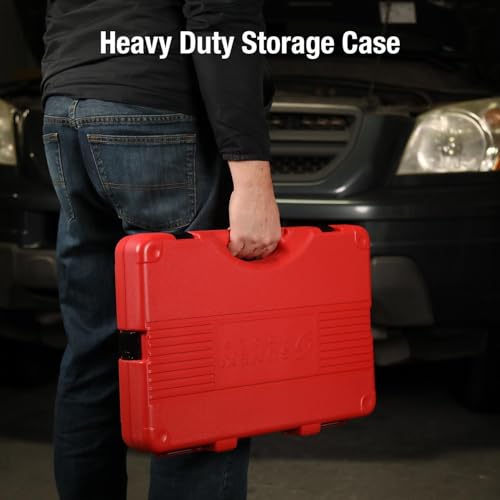 SUNEX TOOLS 2646, 1/2 Inch Drive Deep Impact Socket Set, 26-Piece, Metric, 10mm-36mm, Cr-Mo Alloy Steel, Radius Corner Design, Heavy Duty Storage Case